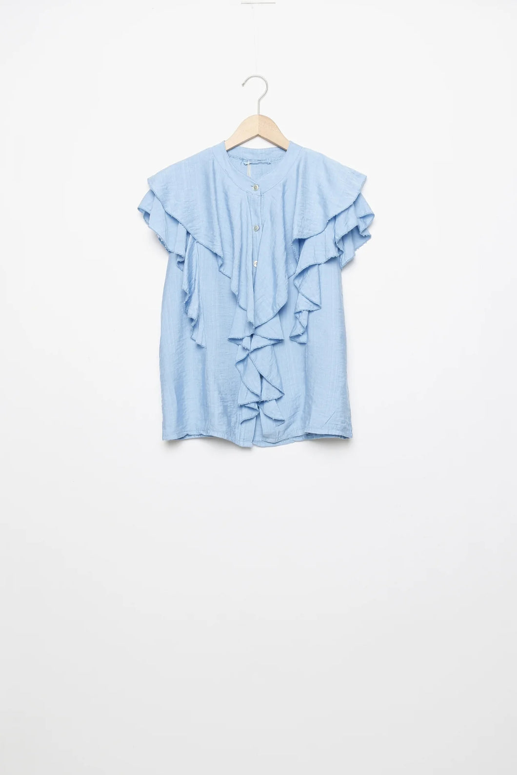 Blusa cascada azul