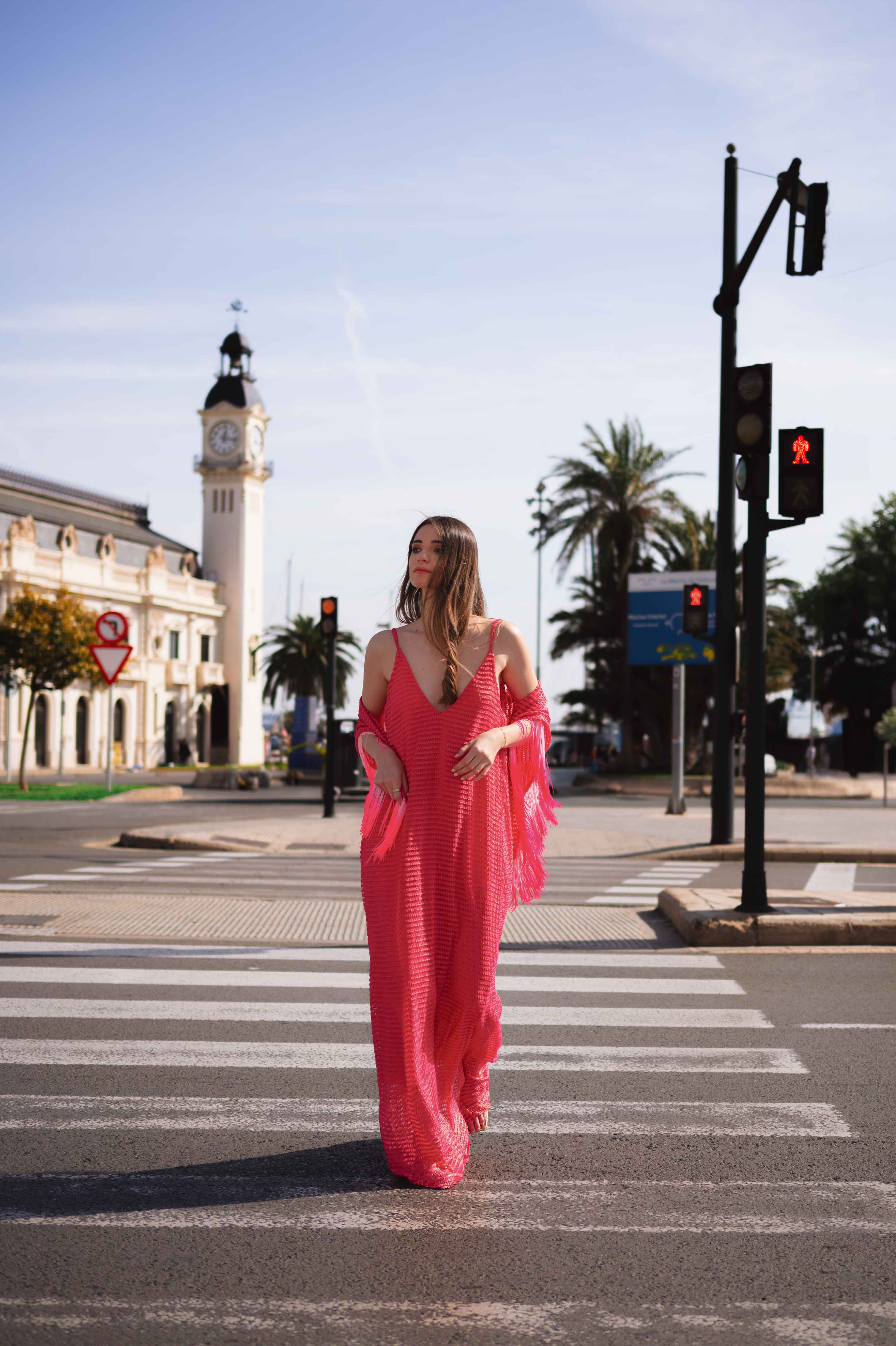 Vestido Martínez fresa
