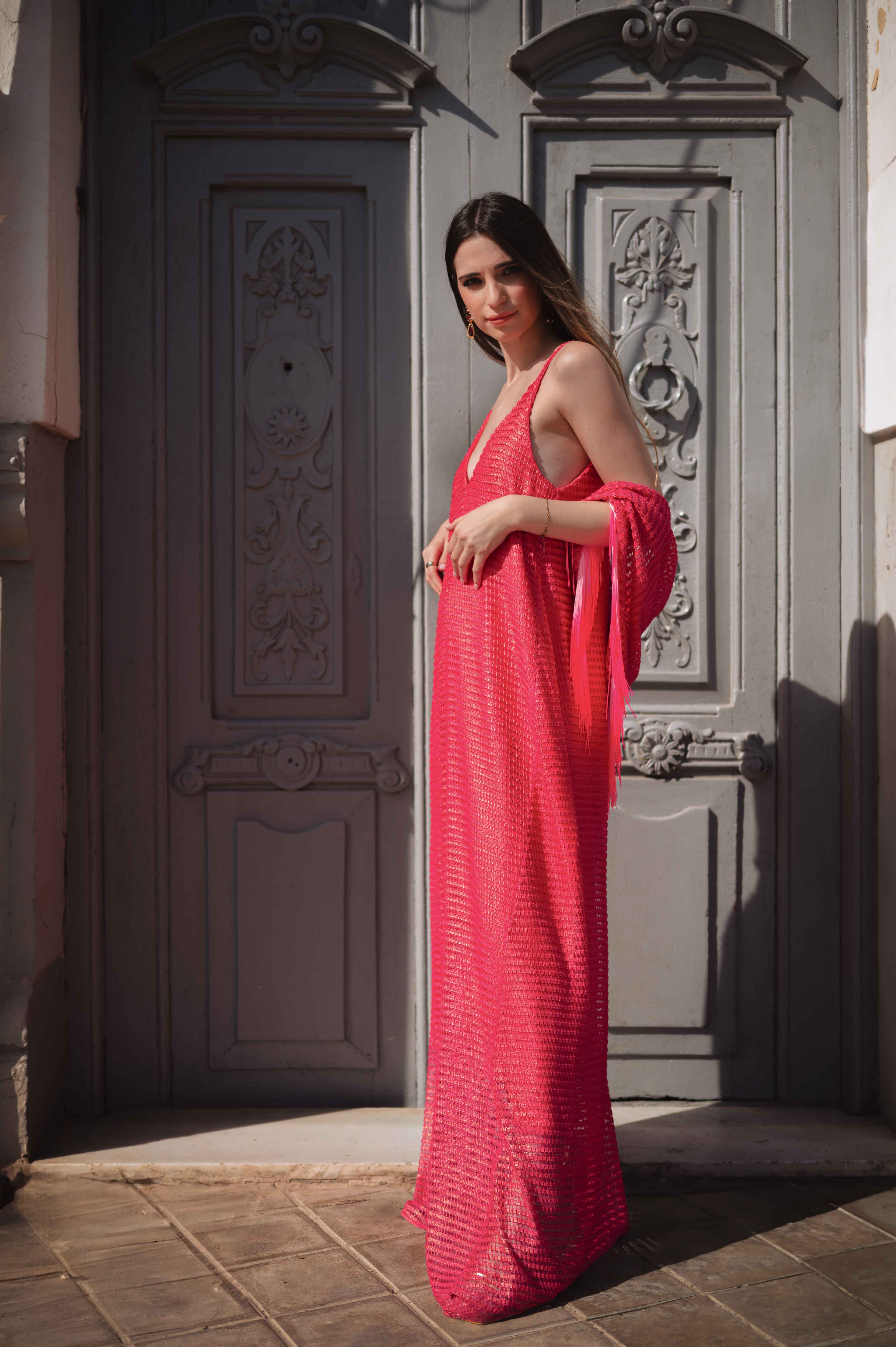 Vestido Martínez fresa