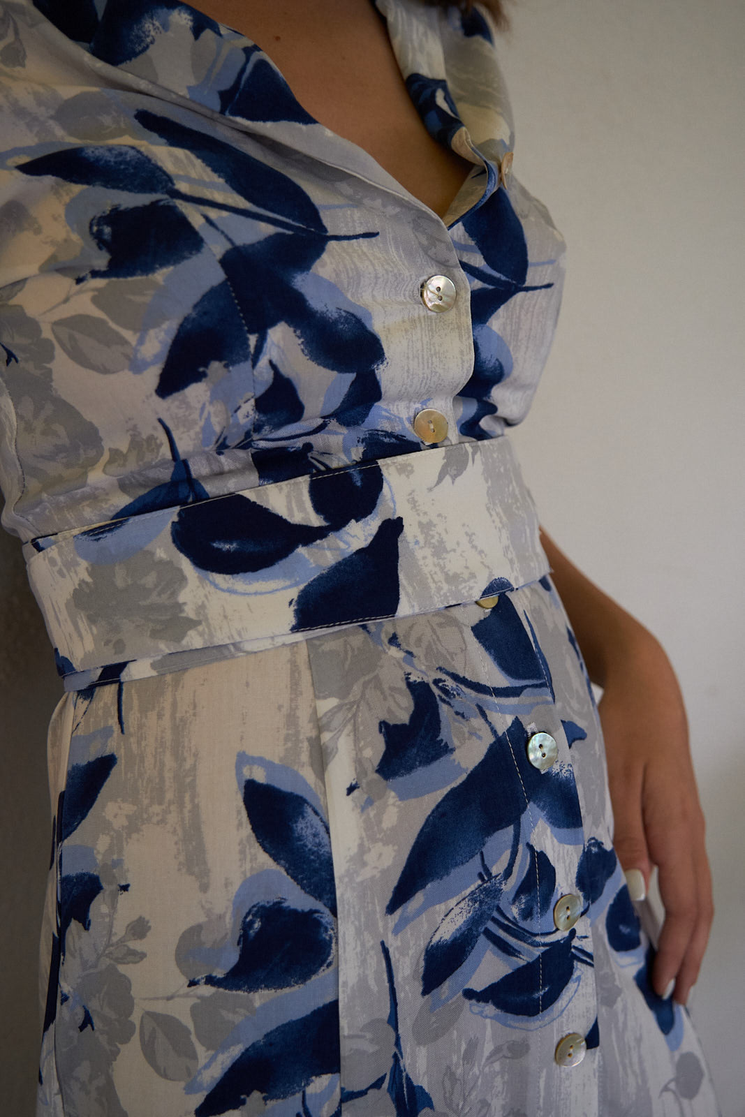 Vestido Bali flor azul